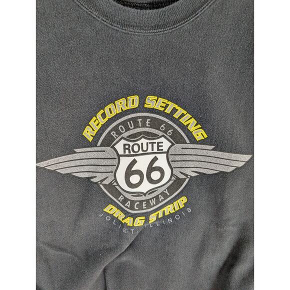 Champion Sweatshirt Mens Medium Reverse Weave Crewneck Route 66 Drag Strip - Picture 11 of 16